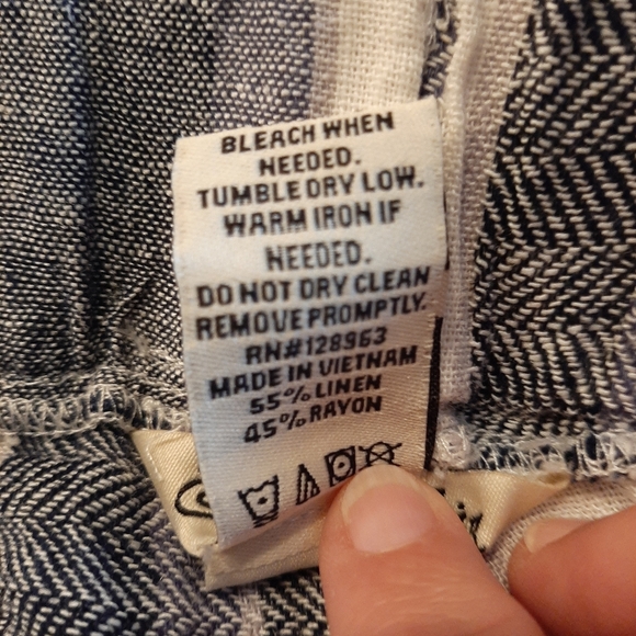 Indigo Rein Linen/Cotton Pants Size Large - Picture 3 of 16